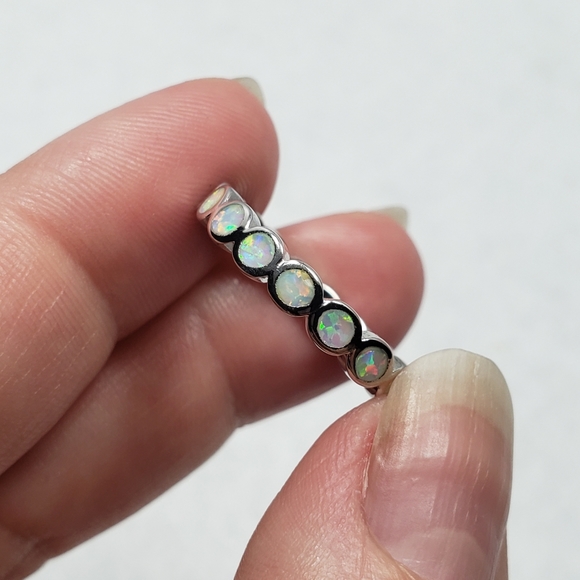 10k Opal Eternity Band - Picture 6 of 9